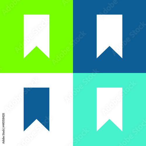 Bookmark Flat four color minimal icon set Free Download Bookmark Flat four color minimal icon set - GFXLoad