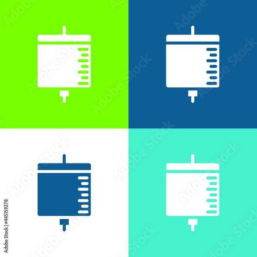 Blood Transfusion Flat four color minimal icon set