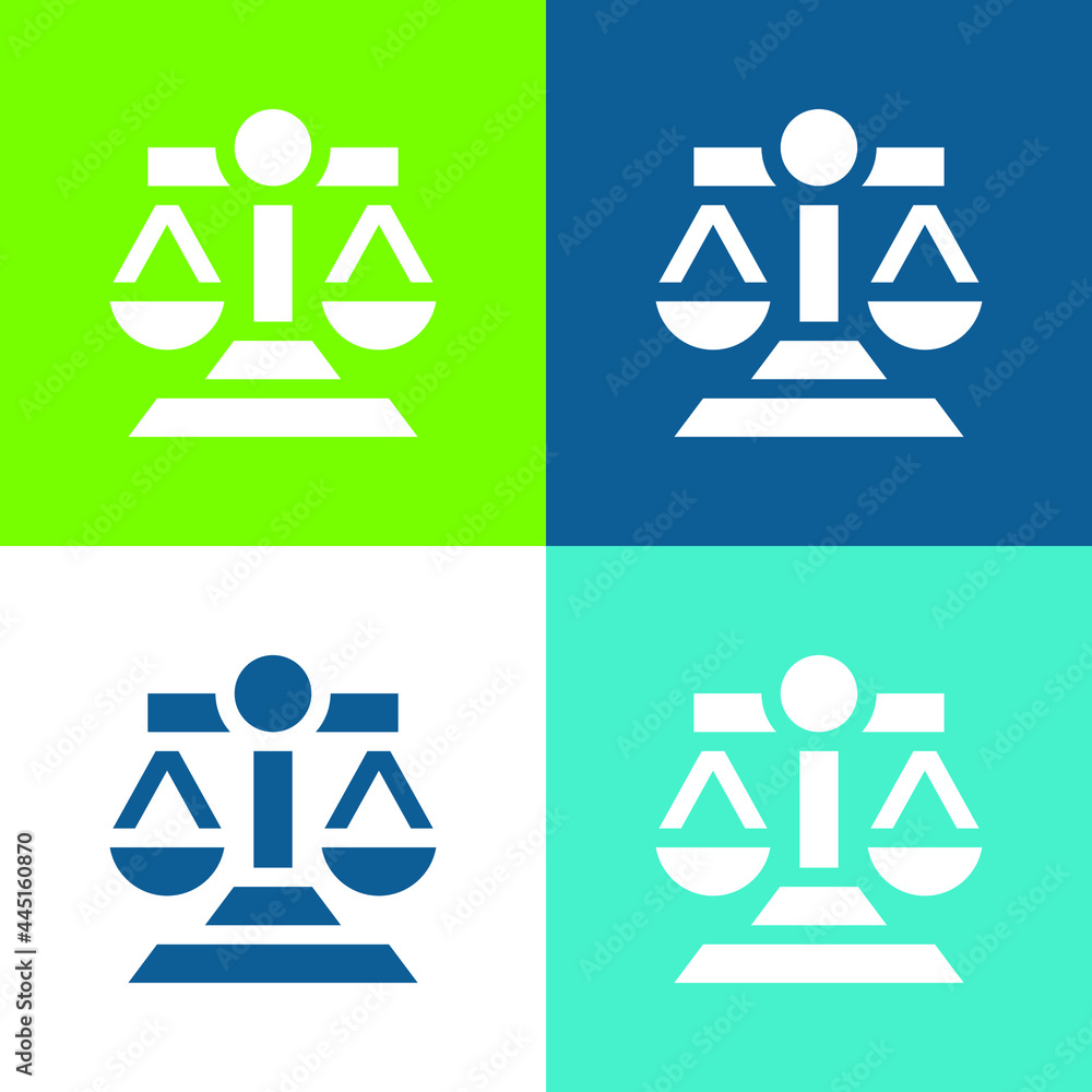 Balance Flat four color minimal icon set Balance Flat four color minimal icon set