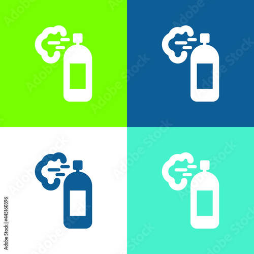 Air Freshener Flat four color minimal icon set