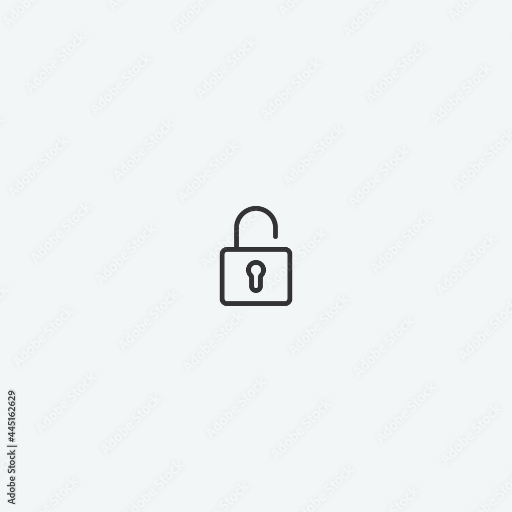 Padlock vector icon illustration sign Padlock vector icon illustration sign