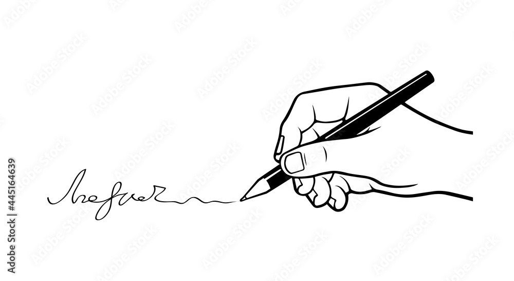 hand puts signature vector icon hand puts signature vector icon