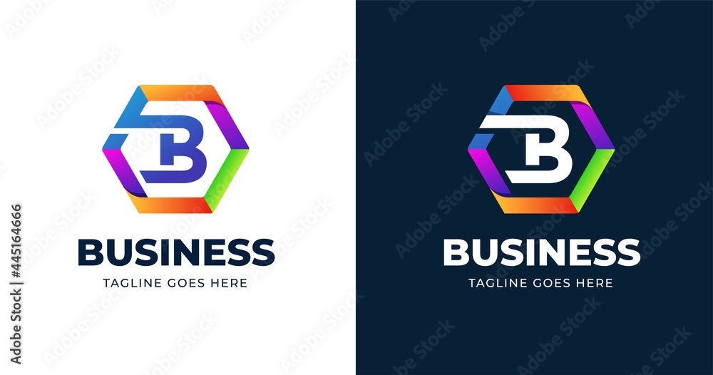 letter B colorful logo design template letter B colorful logo design template