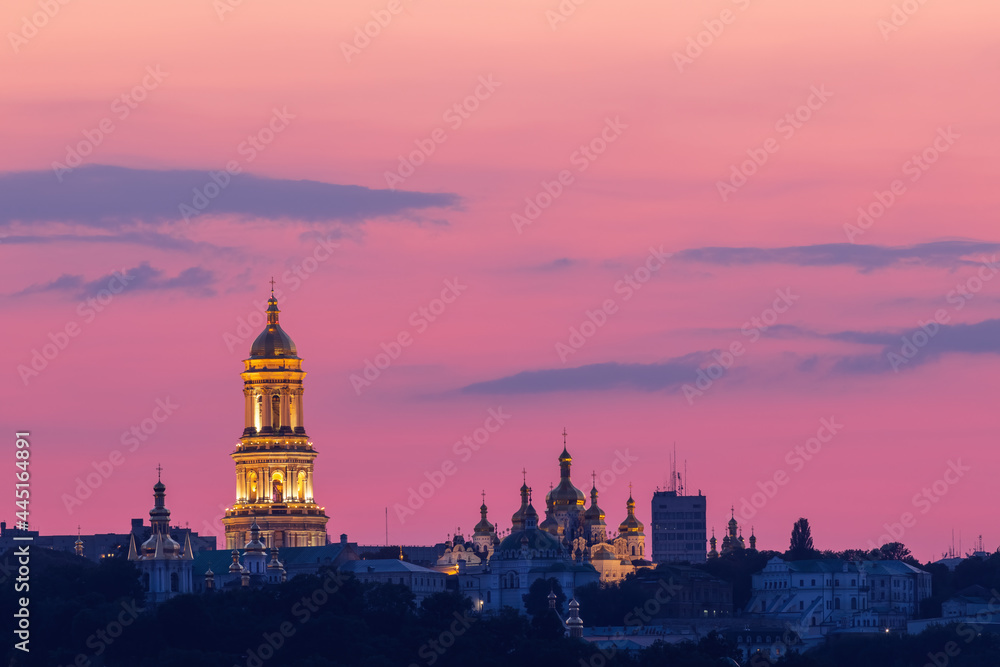 The Kyiv Pechersk Lavra is one of the best known and most popular of the capital’s sights at sunset.