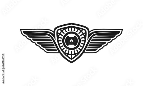 winged wheel logo photo