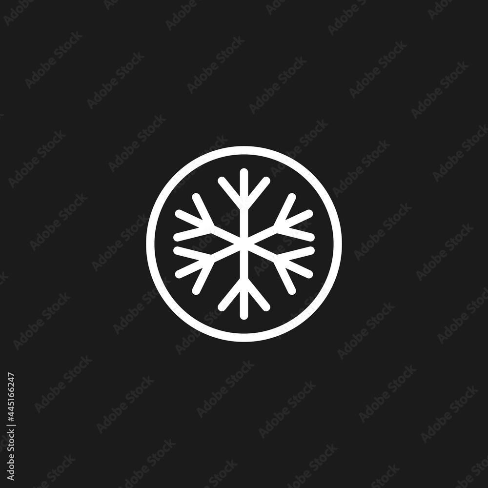 snow flake icon. Vector Illustration for mobile concept and web design.