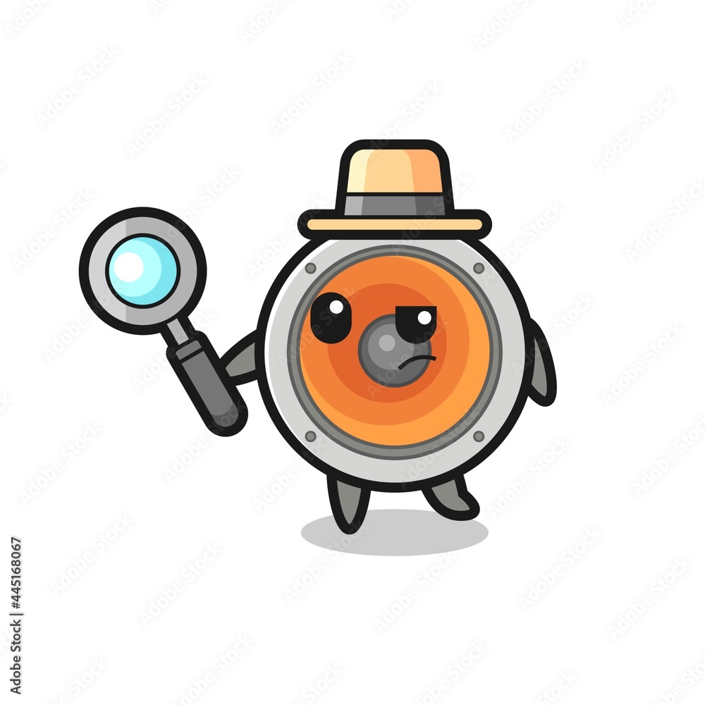loudspeaker detective character is analyzing a case loudspeaker detective character is analyzing a case