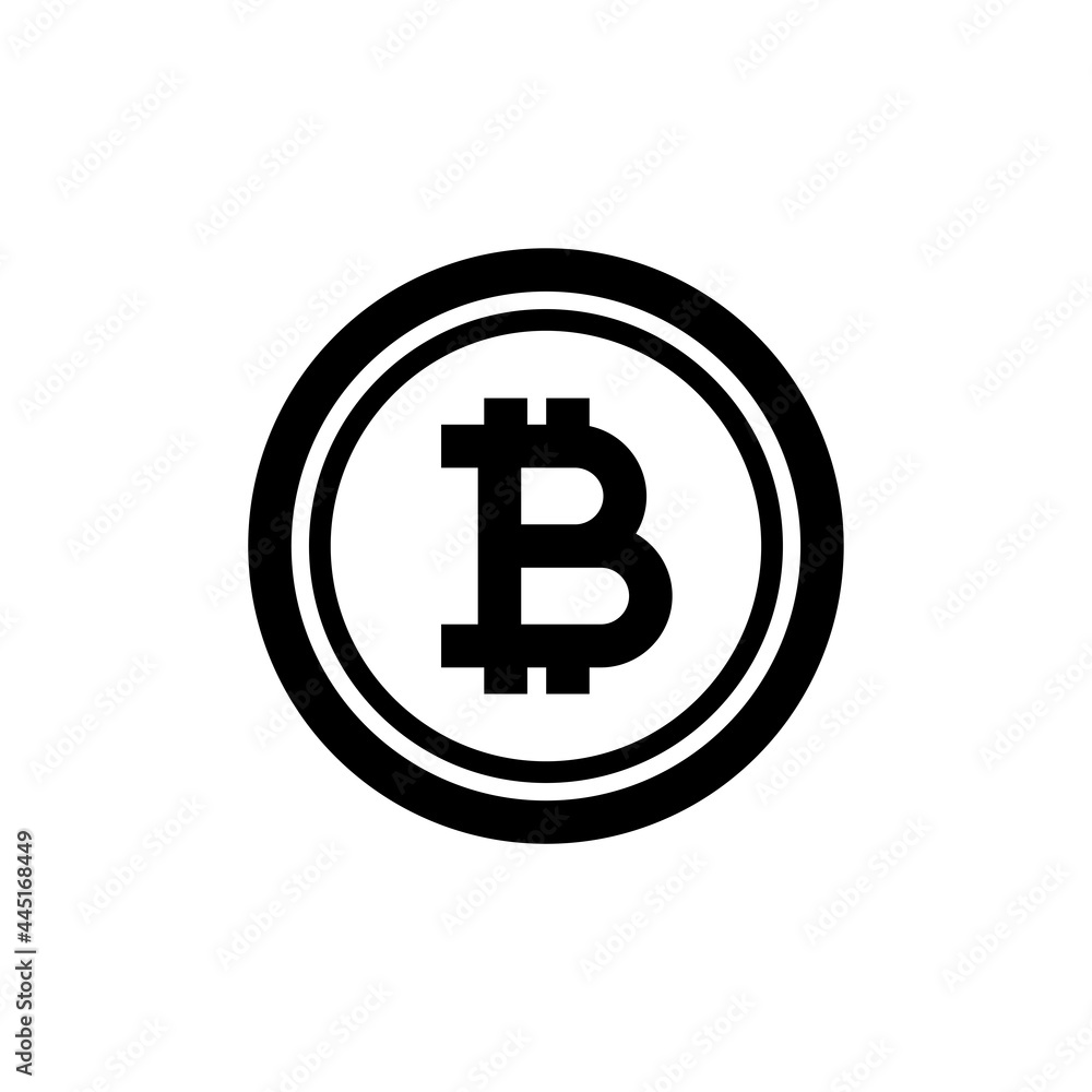 bitcoin icon logo template bitcoin icon logo template