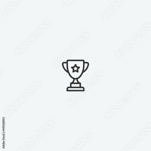 Trophy vector icon illustration sign