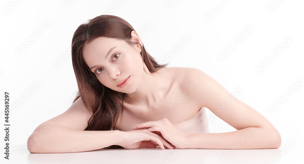 Beautiful young asian woman with clean fresh skin on white background, Face care, Facial treatment, Cosmetology, beauty and spa, Asian women portrait. Beautiful young asian woman with clean fresh skin on white background, Face care, Facial treatment, Cosmetology, beauty and spa, Asian women portrait.