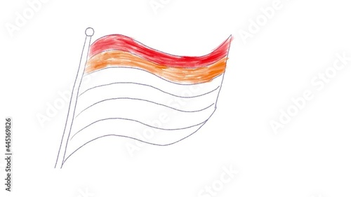 Trans Pride Flag Rainbow flag Drawing Time Lapse