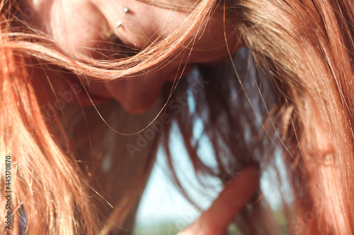 Russian girl in a field with wheat - here she is real freedom