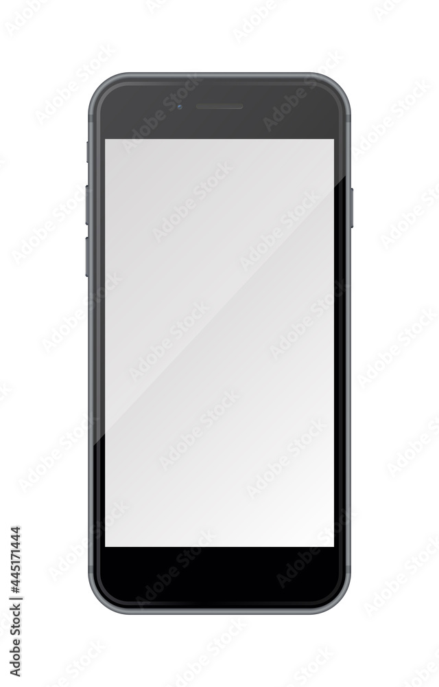 Realistic smartphone isolated on white background. Realistic smartphone isolated on white background.