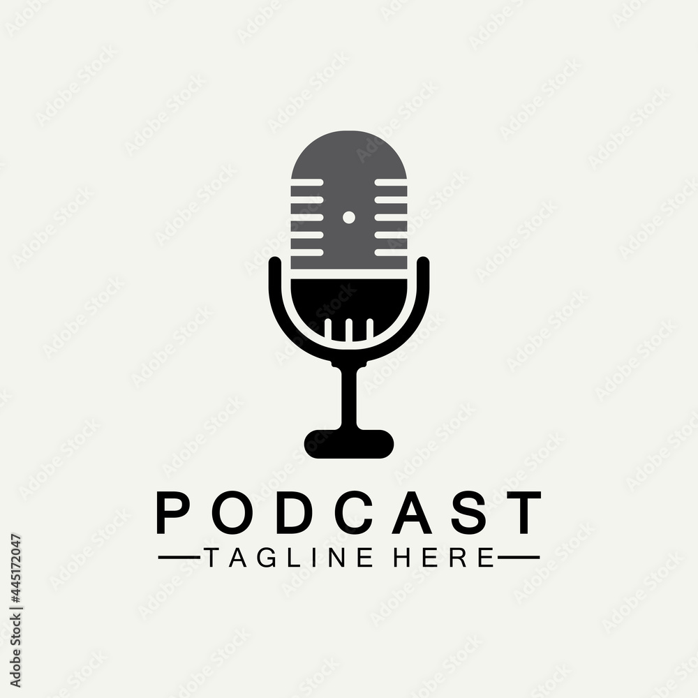 Podcast Vector icon design illustration Template Podcast Vector icon design illustration Template