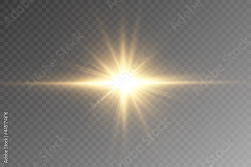 Vector transparent sunlight special lens flare light effect. PNG. Vector illustration .
