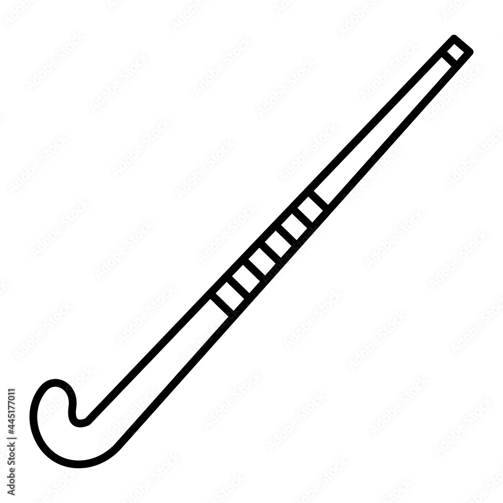 Vector Hockey Stick Outline Icon Design