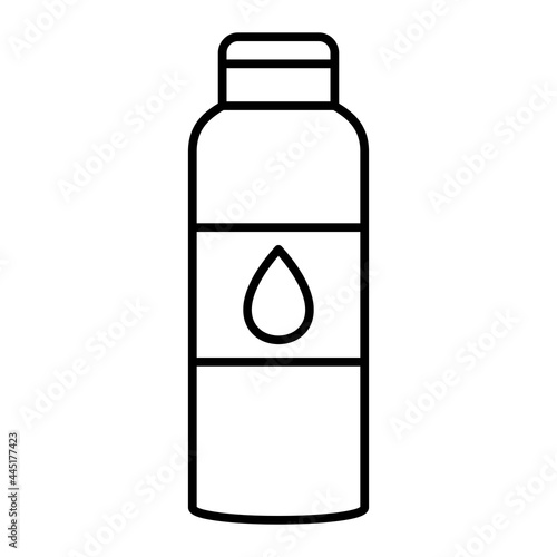 Vector Water Bottle Outline Icon Design