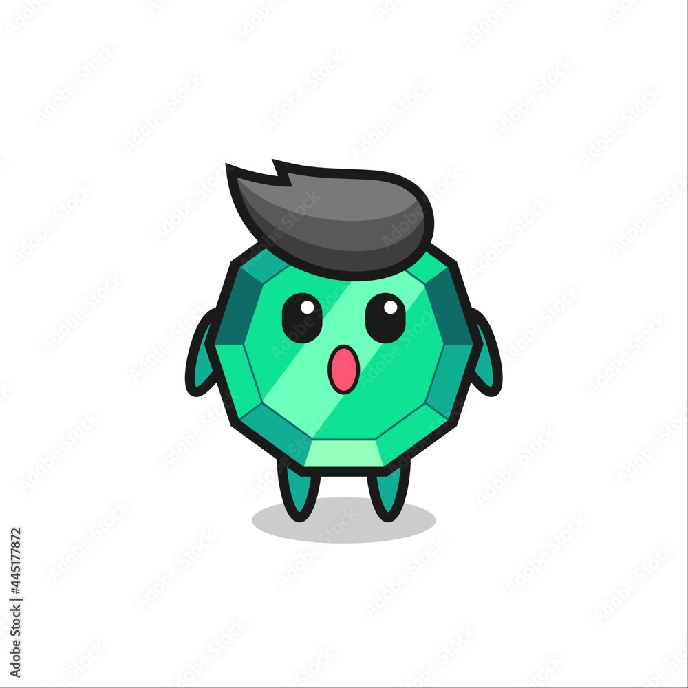 the amazed expression of the emerald gemstone cartoon the amazed expression of the emerald gemstone cartoon