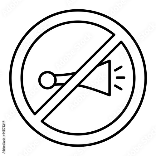 Vector No Horn Outline Icon Design