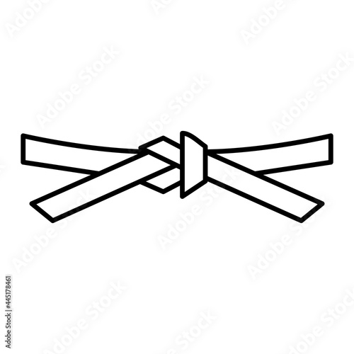 Vector Karate Belt Outline Icon Design