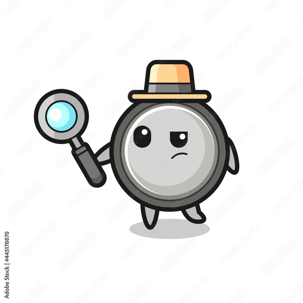 button cell detective character is analyzing a case button cell detective character is analyzing a case