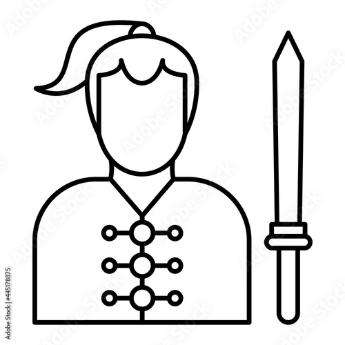 Vector Wushu Outline Icon Design