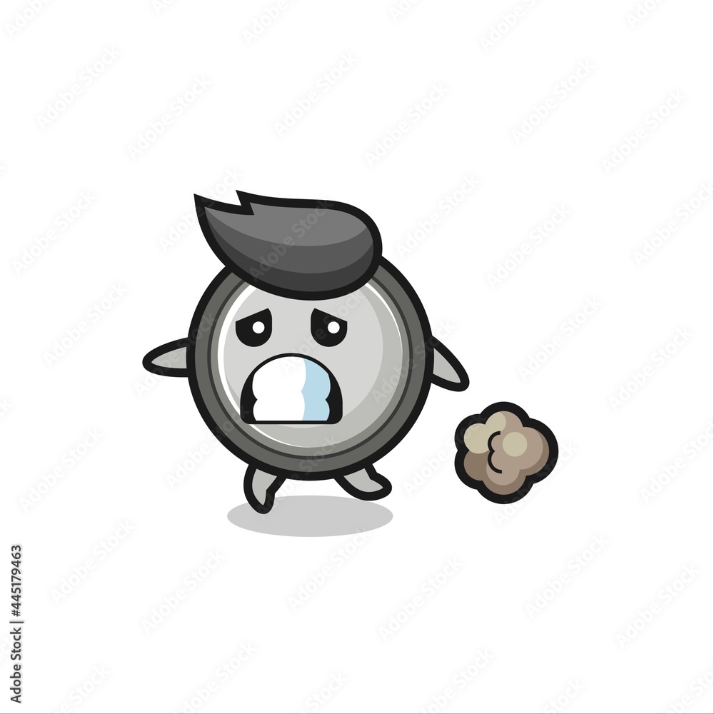 illustration of the button cell running in fear illustration of the button cell running in fear