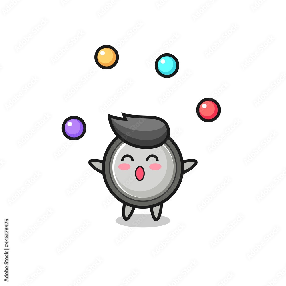 the button cell circus cartoon juggling a ball the button cell circus cartoon juggling a ball