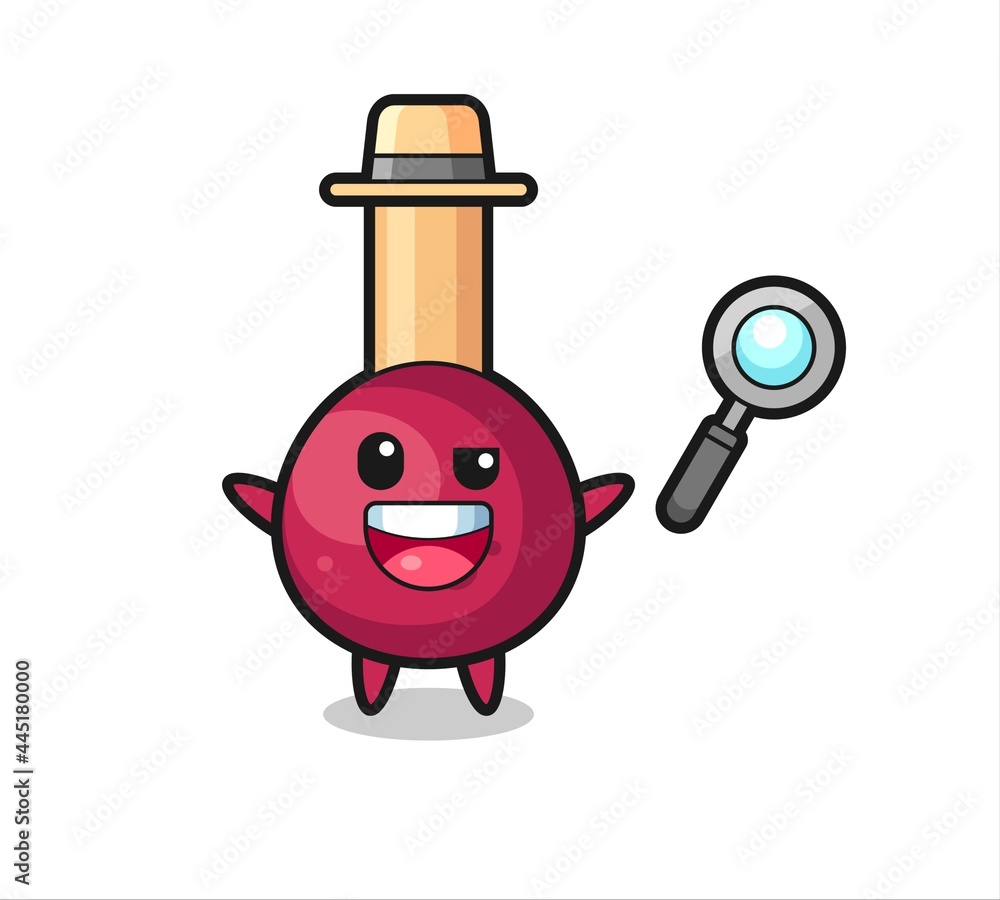 illustration of the matches mascot as a detective who manages to solve a case illustration of the matches mascot as a detective who manages to solve a case