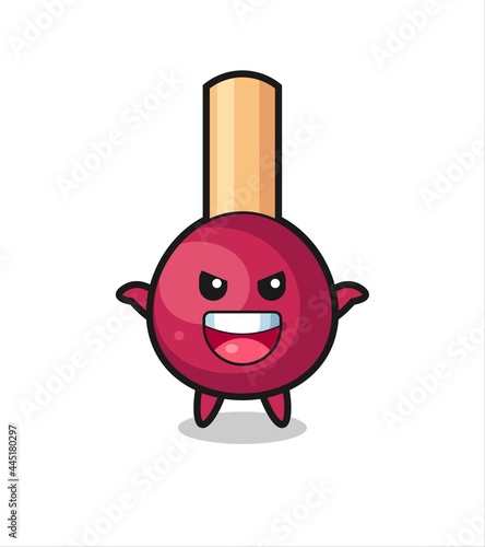 the illustration of cute matches doing scare gesture