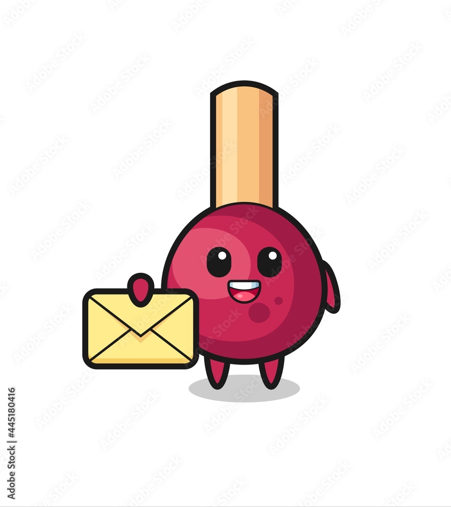 cartoon illustration of matches holding a yellow letter cartoon illustration of matches holding a yellow letter