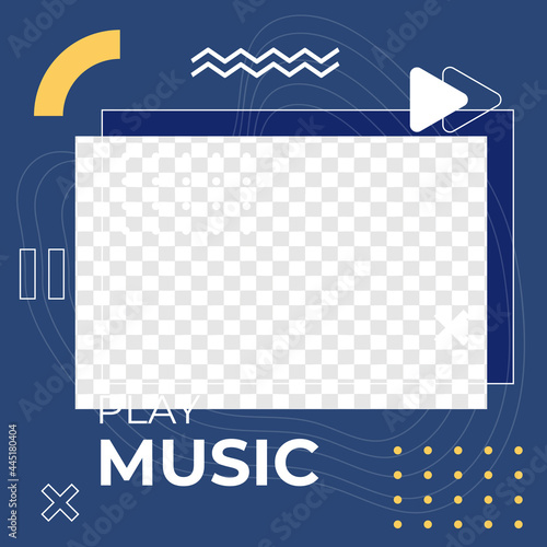 Music poster design social media post template