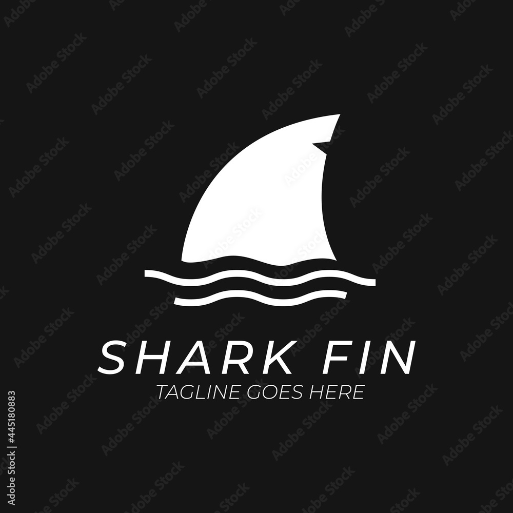 Shark Fin Logo Template. Shark sucker Vector Design Shark Fin Logo Template. Shark sucker Vector Design