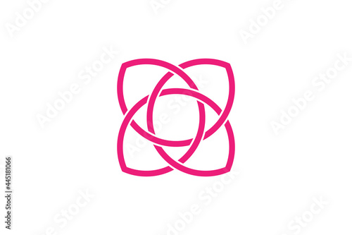 pink celtic knot logo design.