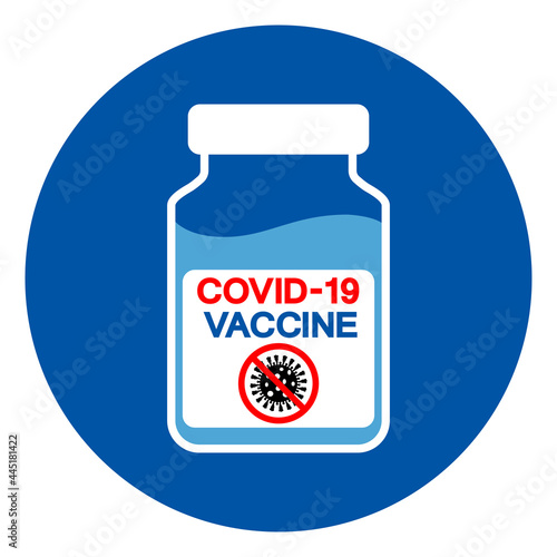 Covid-19 Vaccine Symbol Sign,Vector Illustration, Isolated On White Background Label. EPS10