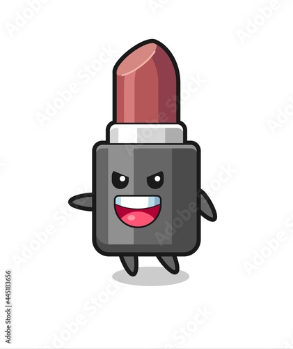 lipstick cartoon with very excited pose