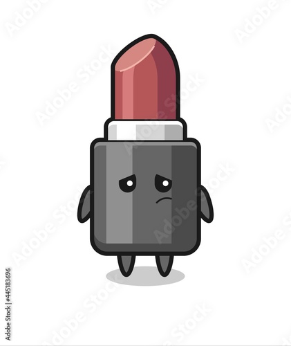 the lazy gesture of lipstick cartoon character