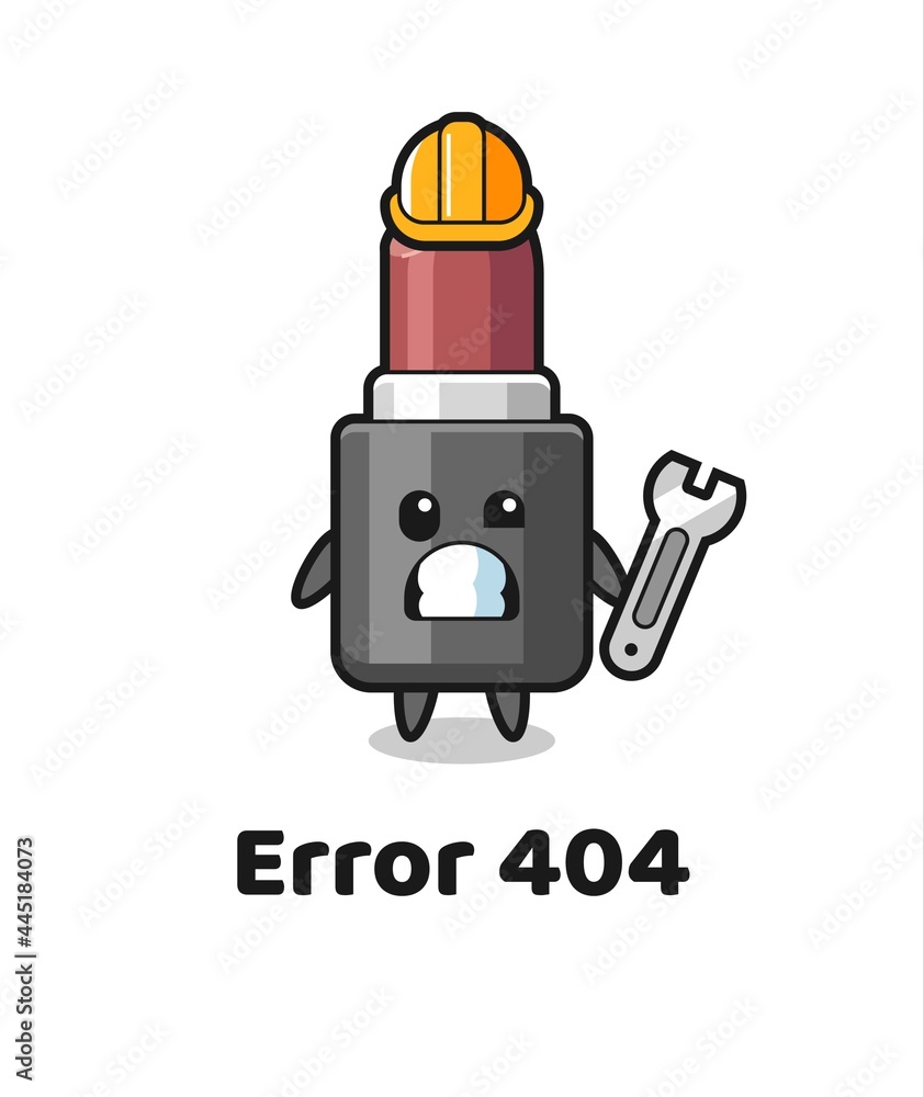 error 404 with the cute lipstick mascot error 404 with the cute lipstick mascot