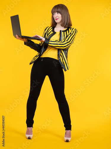 Cheerful young woman. She i...