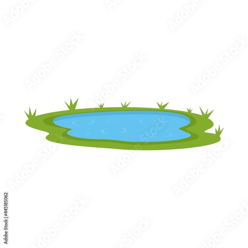 Park city lake icon flat isolated vector