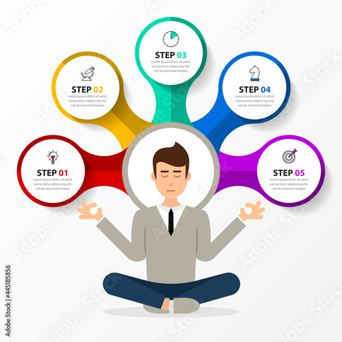 Infographic design template. Creative concept with 5 steps