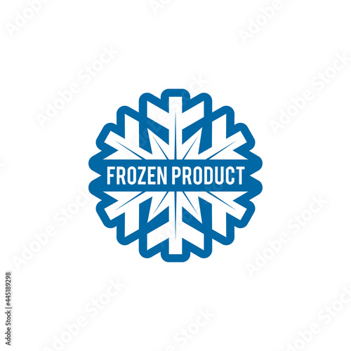 Frozen product label logo design template