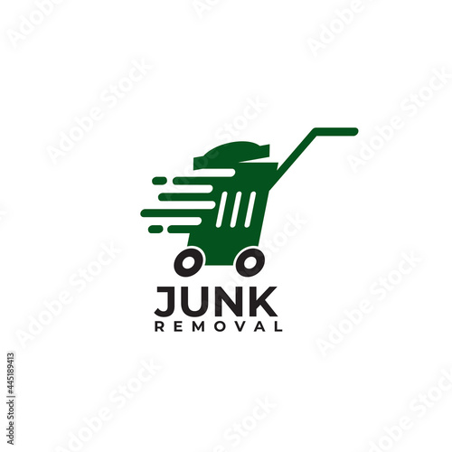 Garbage removal company logo design template