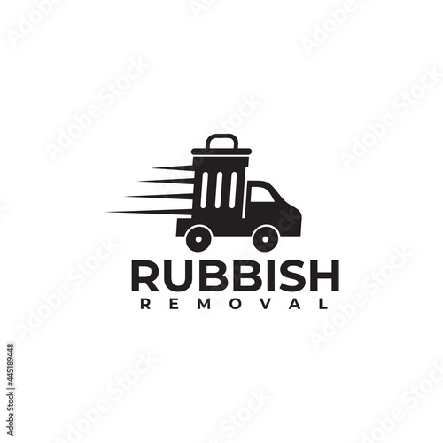 Garbage removal company logo design template