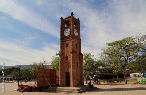 The clock tower in Chiapa de Corzo in Mexico photo