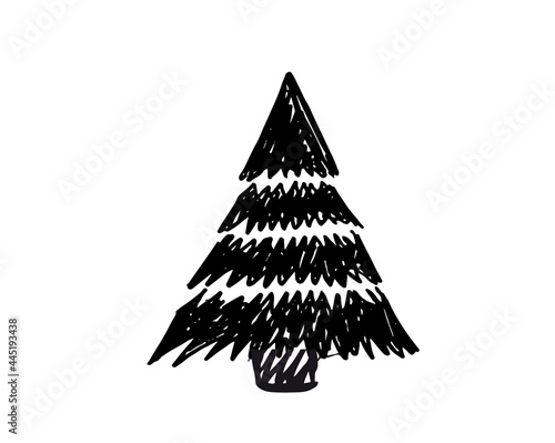  Christmas tree design, vector set.