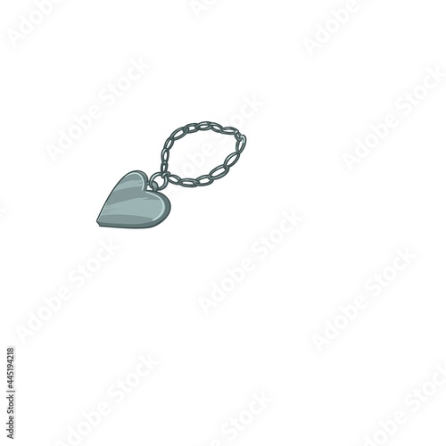 Silver charm with heart, women pendant jewelry