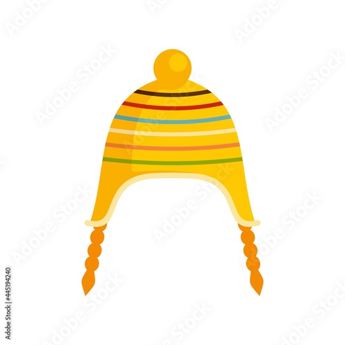 Peru hat icon flat isolated vector