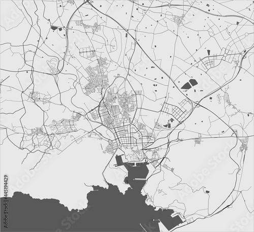 map of the city of Cartagena, Spain