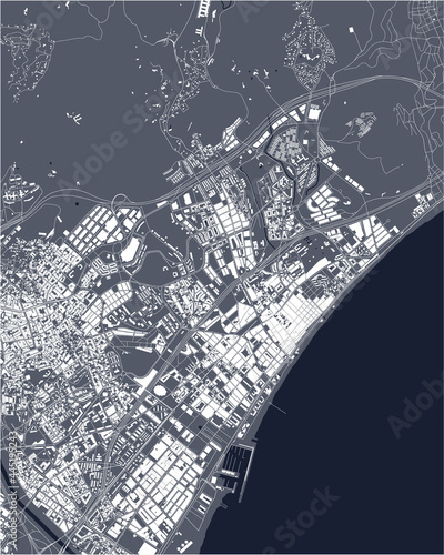 map of the city of Badalona, Spain